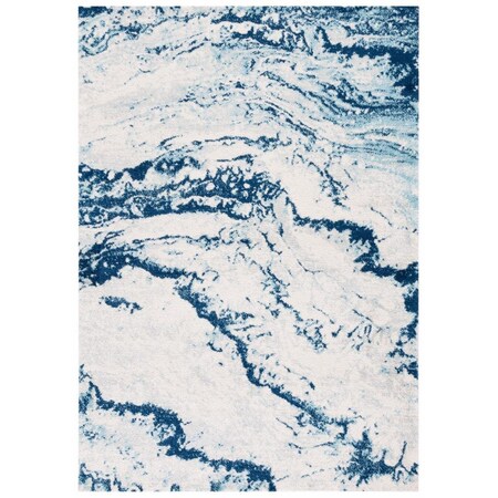 Safavieh 9 x 12 ft. Tulum Contemporary Power Loomed Rectangle Rug Ivory & Blue TUL276B-9